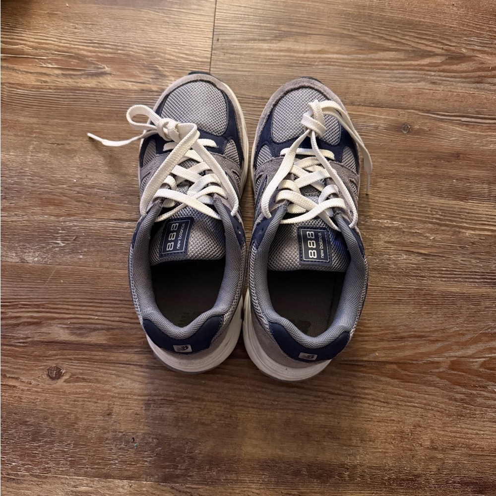 New Balance Kids Navy and White Sneakers